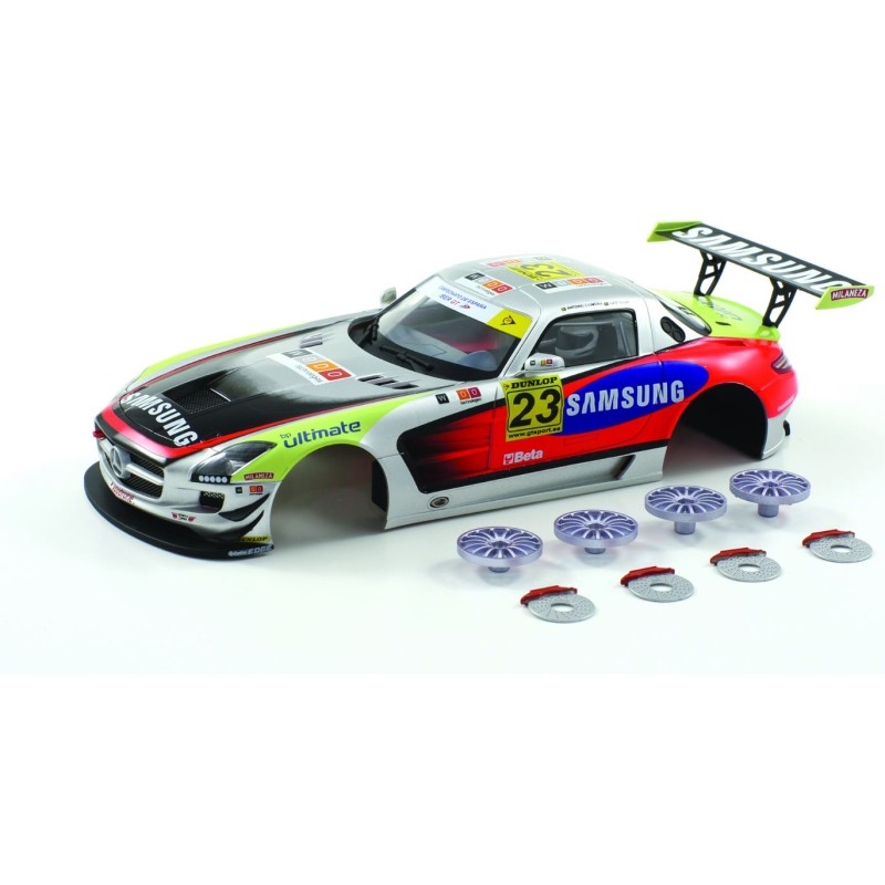 124 Lackierte Karosserie: Mercedes SLS GT3 Iber GT Nr 23 CSC-7024B_Body