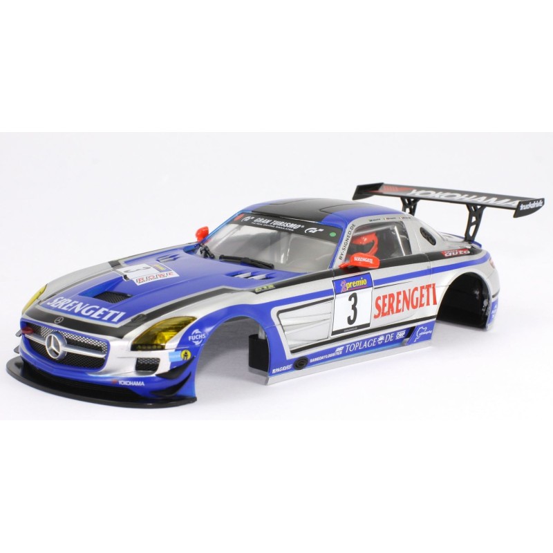 124 Lackierte Karosserie:  Mercedes SLS GT3 Nürburgring 2011 no3 CSC-7027B_Body