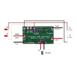 Decoder Speedflow Mini Frankenslot Set w/ LED´s -cable / noisefilter