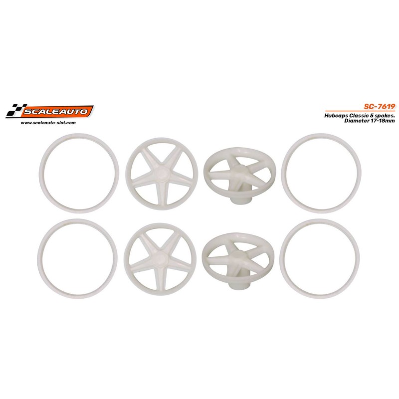 124 Felgeneinsatz / Rad mitte Classic 5 Speichen. Durchm. 17-18mm SC-7619